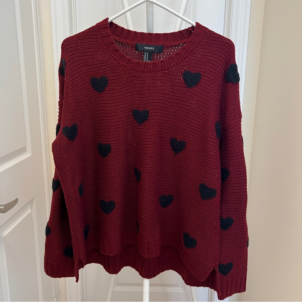 Forever 21 heart sweater